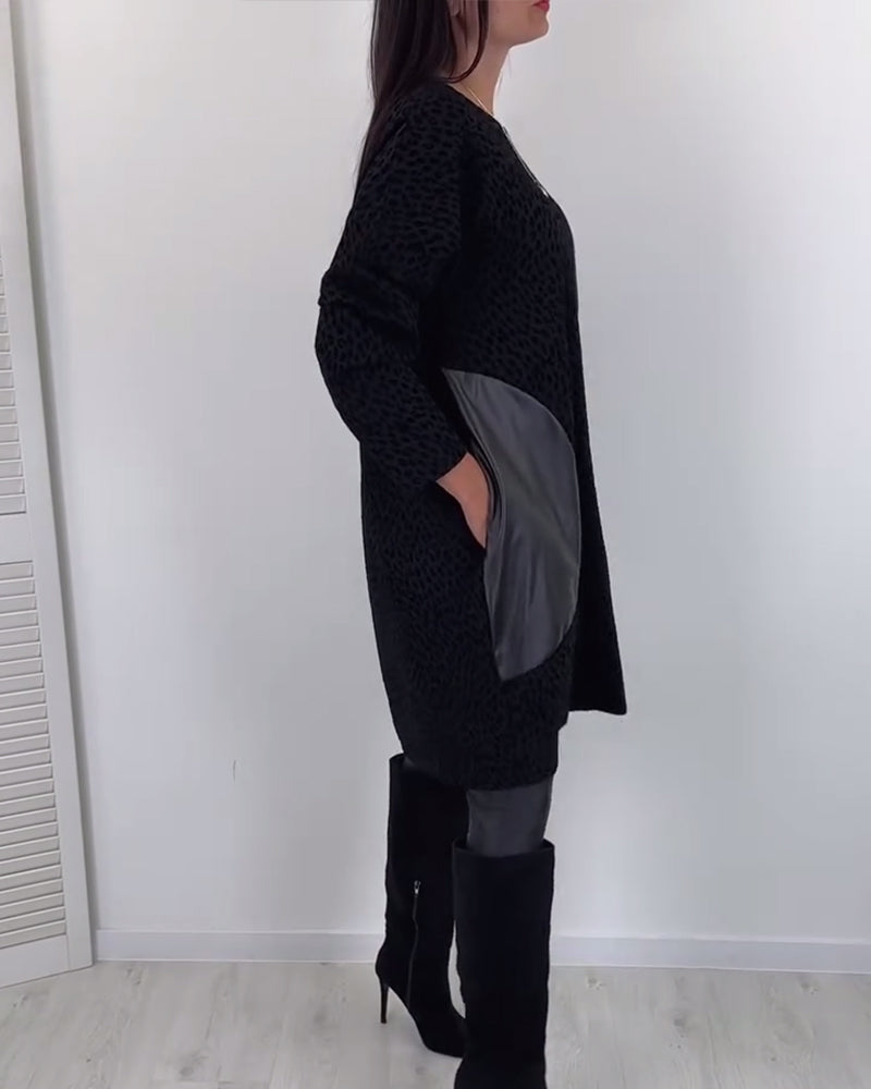 Elegant kjole med rund hals