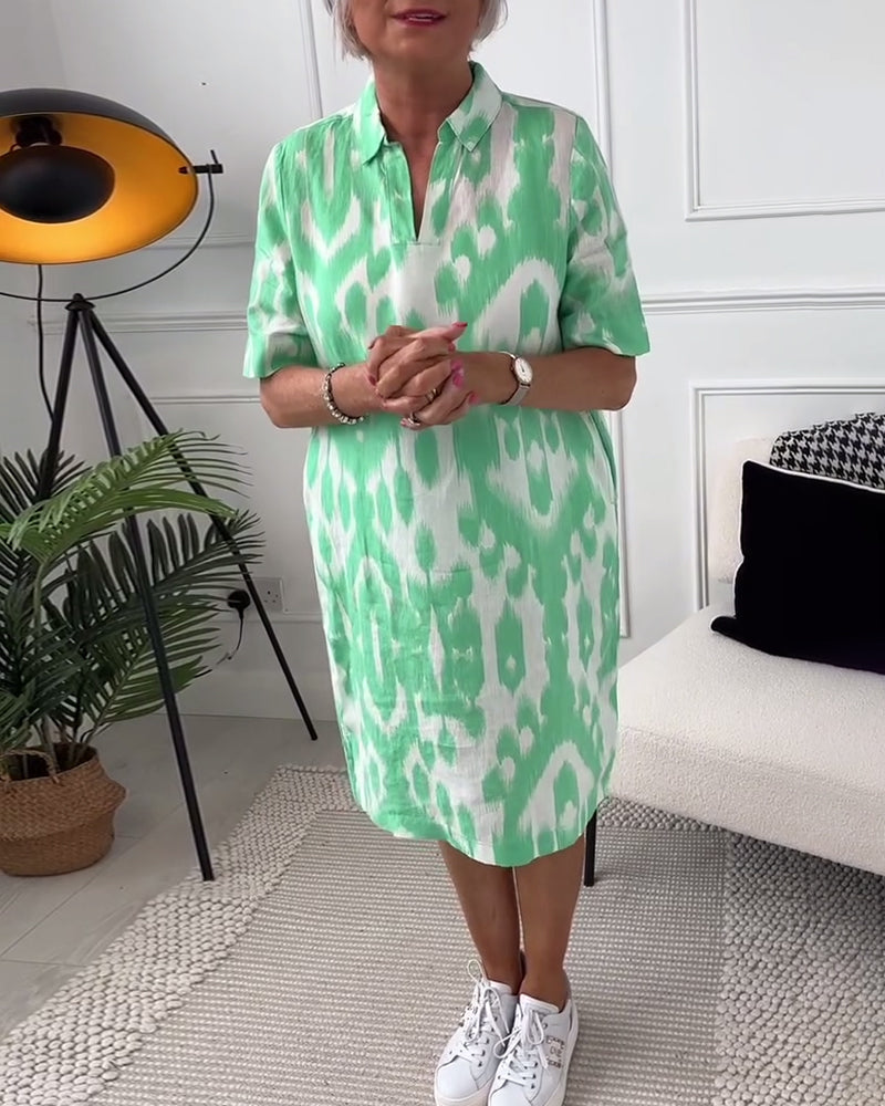 Kjole med kortermet jakkeslag