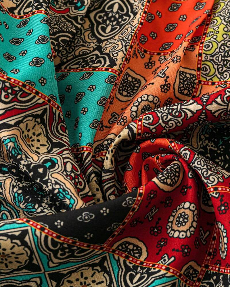 Plissert T-skjorte Med Vintage-Mønster