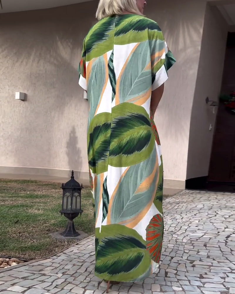 Uformell kjole med korte ermer