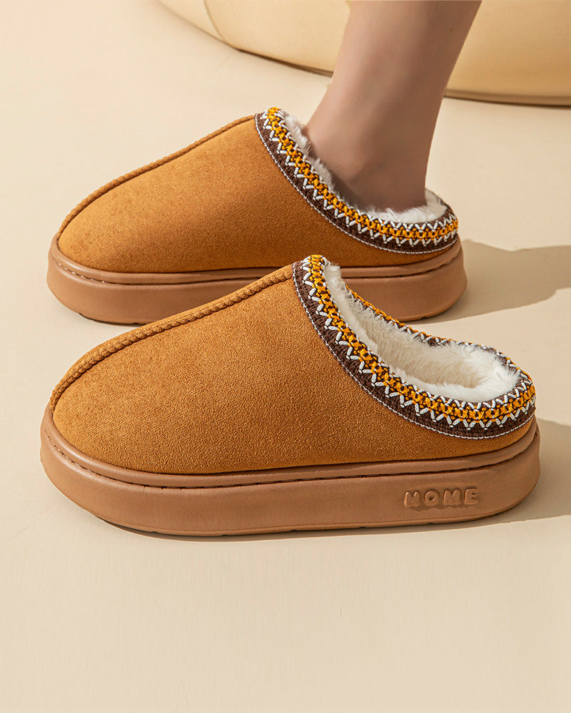 Anti-skli lette, varme bomullstøfler