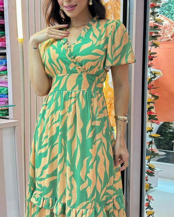 Elegant kjole med midjetrykt