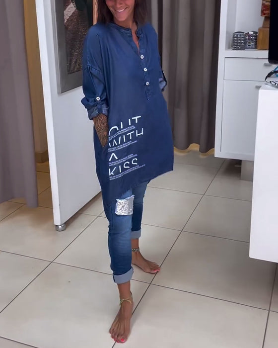 Bokstavtrykk uregelmessig knapp topp