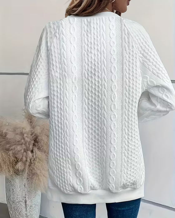 Sweatshirt Med Lomme Og Delt-Hem Egenskaper