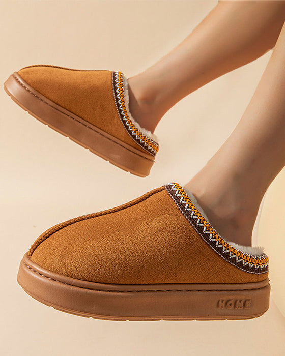 Anti-skli lette, varme bomullstøfler