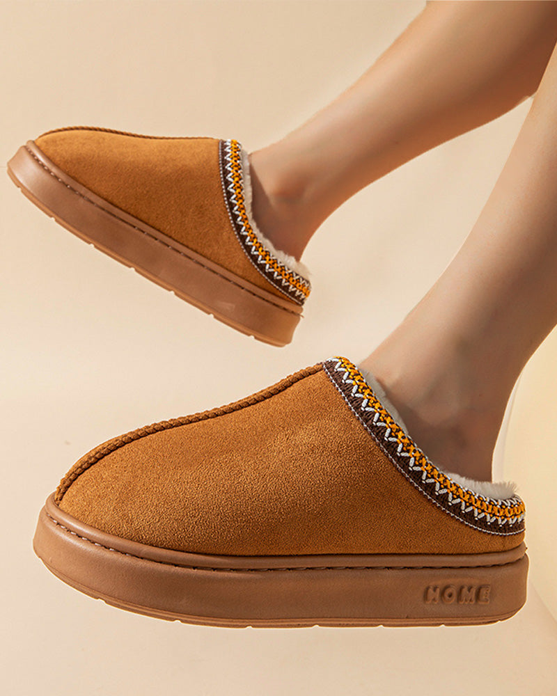 Anti-skli lette, varme bomullstøfler