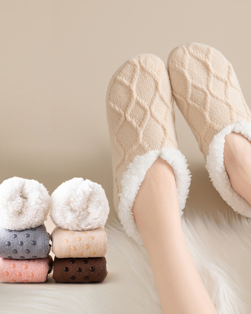 Koselige anti-skli termiske gulvsokker