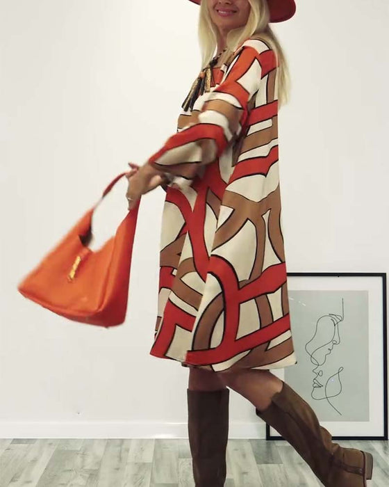 Kjole med rund hals design