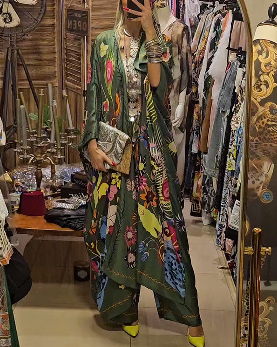 Kimono-trykk tilfeldig todelt sett