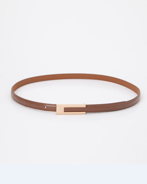 Enkelt retro ensfarget tynt belte