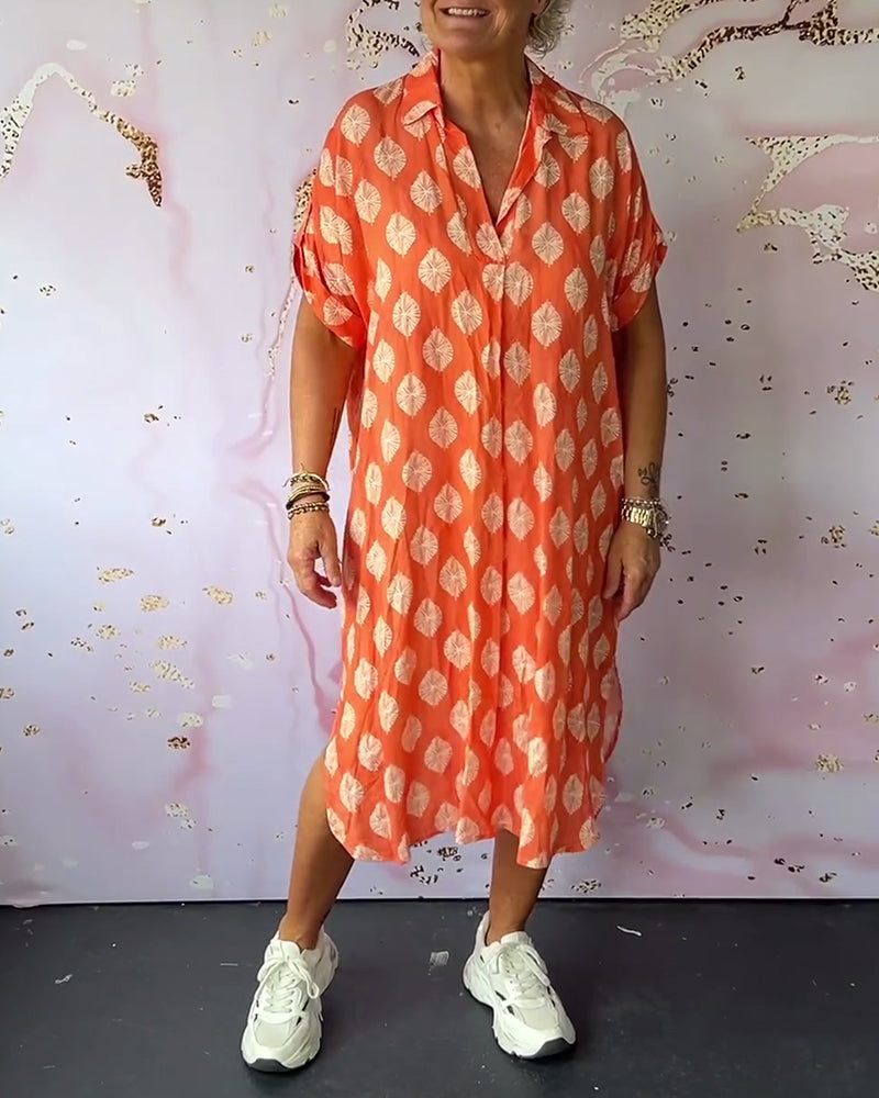 Jakkeslag kortermet løs kjole