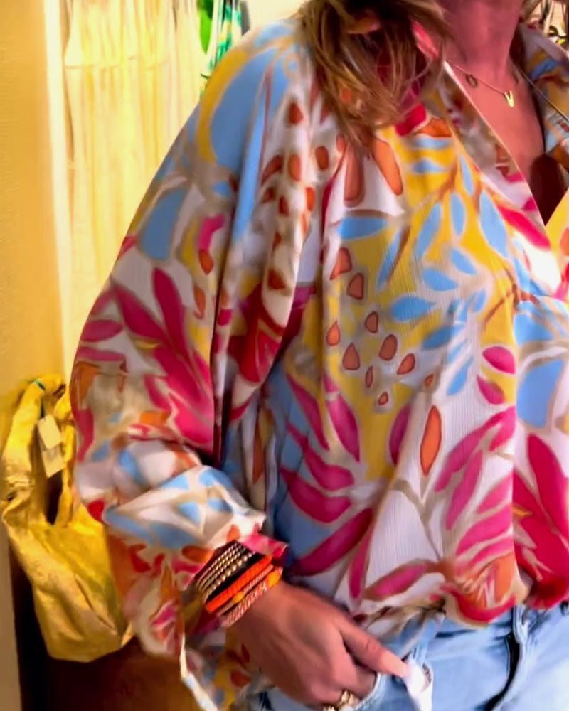 Langermet topp med jakkeslag