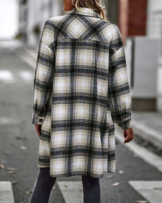 Uformell skjorte med rutete trykk