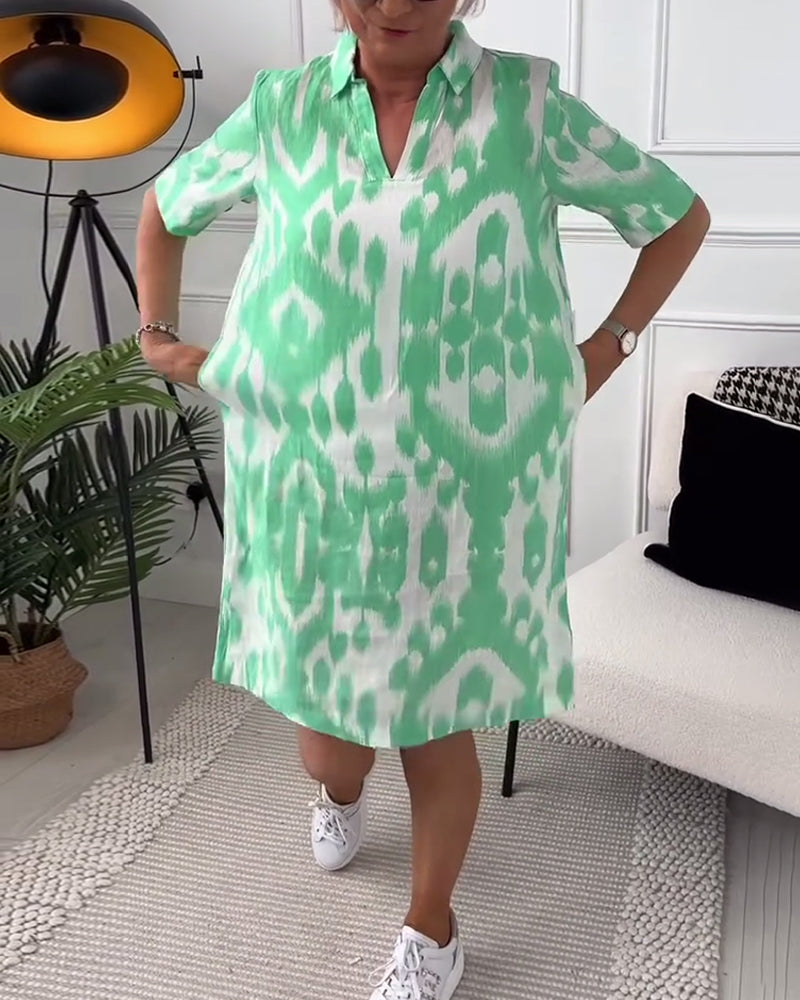 Kjole med kortermet jakkeslag