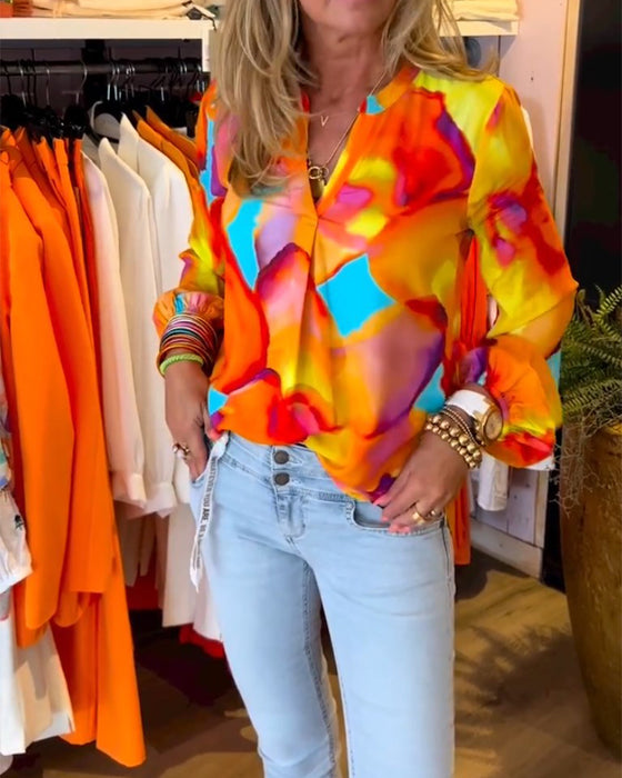 Skjorter med lange ermer og fargerik casual stil
