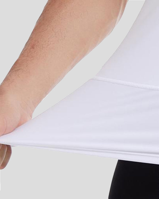 Ensfarget vest med tett passform for menn