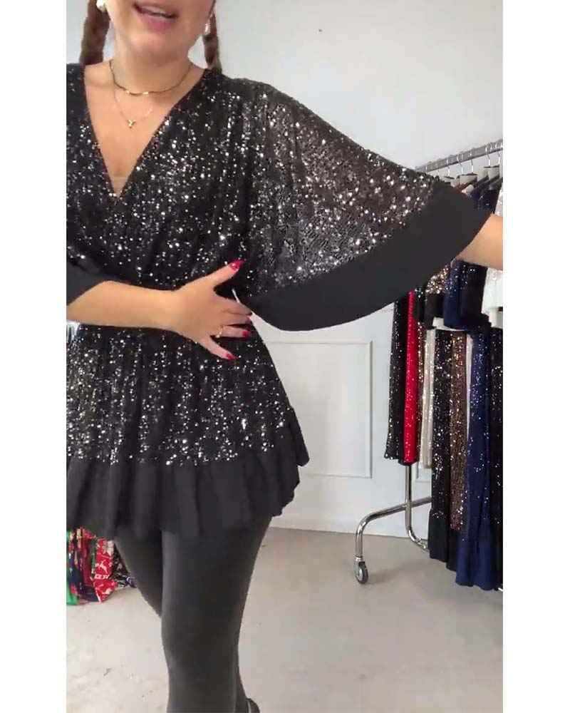 V-hals mote slim fit bluse