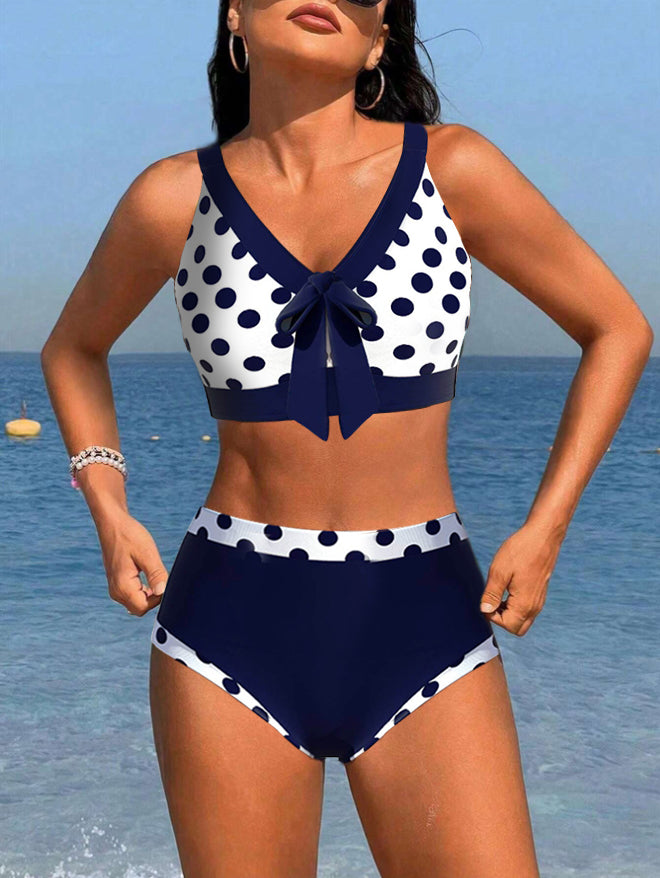 Høyt liv Patchwork Polka Dot Bikinier