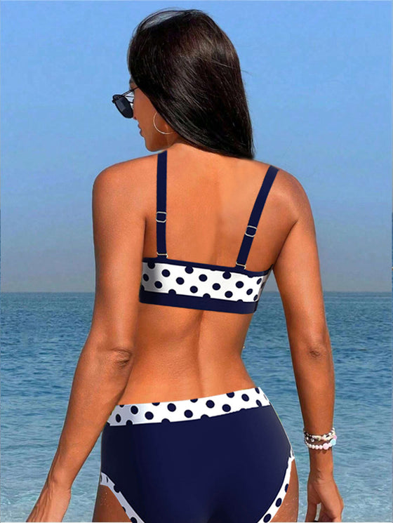 Høyt liv Patchwork Polka Dot Bikinier