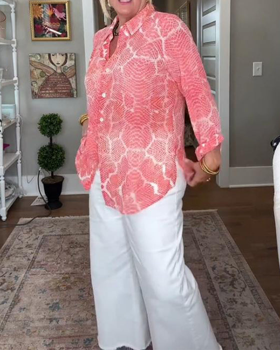 Blus Med Knappet Og Strukturert Egenskaper