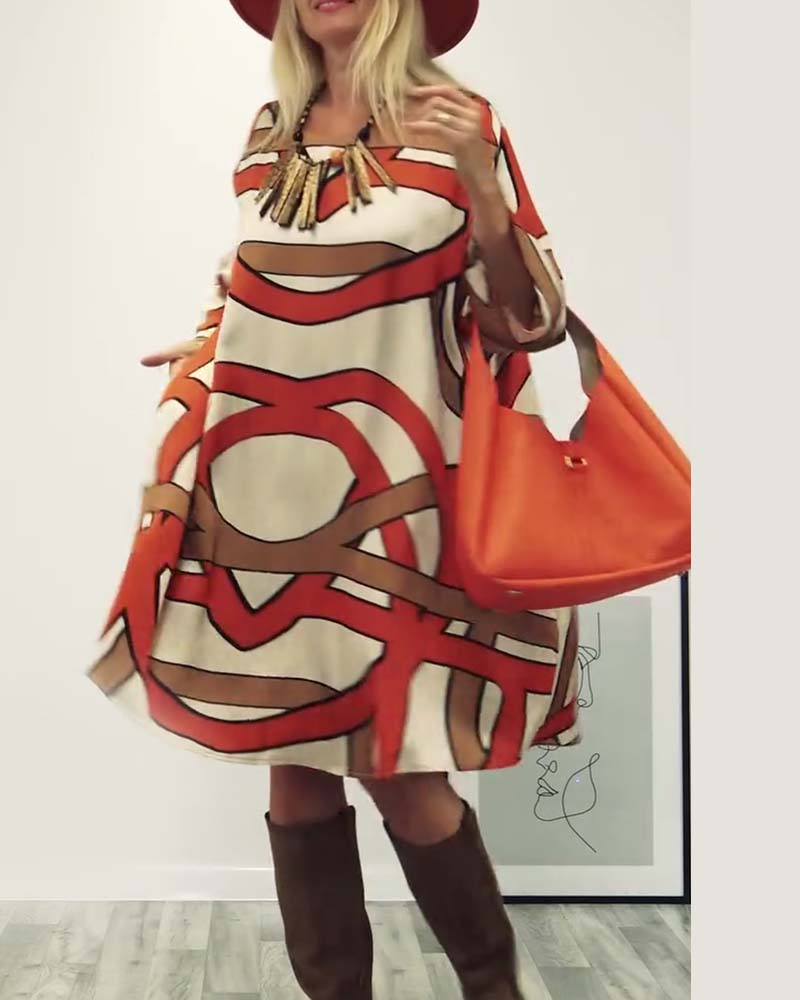 Kjole med rund hals design