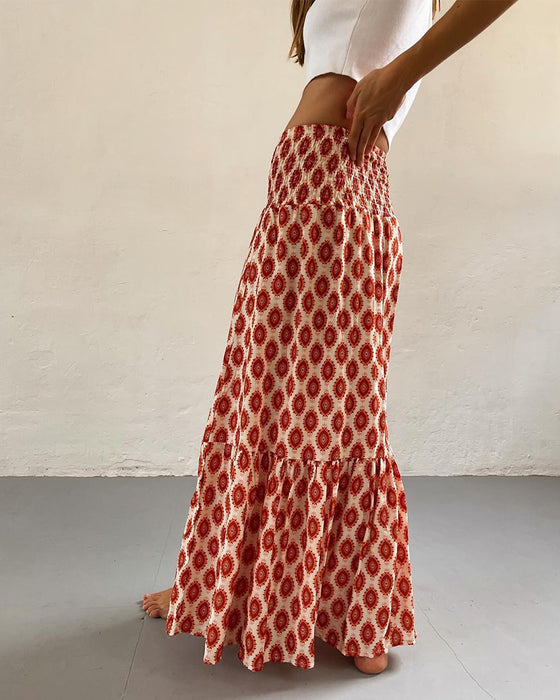 Elegant skjørt med plissert tryk