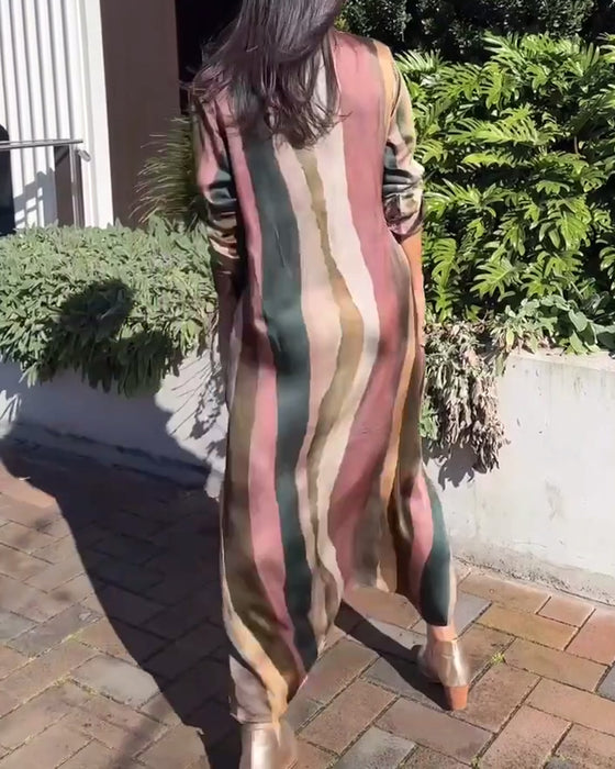 Casual kjole med jakkeslag og knapper