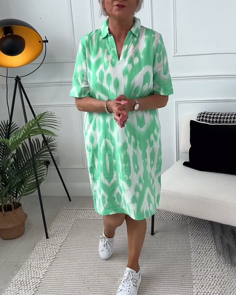 Kjole med kortermet jakkeslag