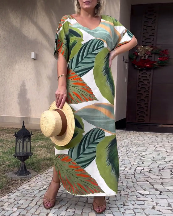 Uformell kjole med korte ermer