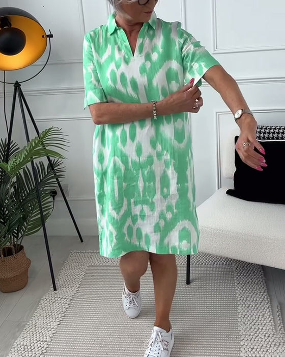 Kjole med kortermet jakkeslag