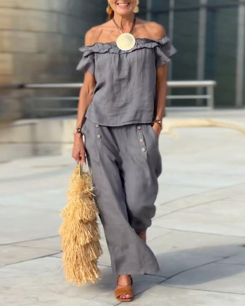 Elegant Sett Med Off-the-Shoulder