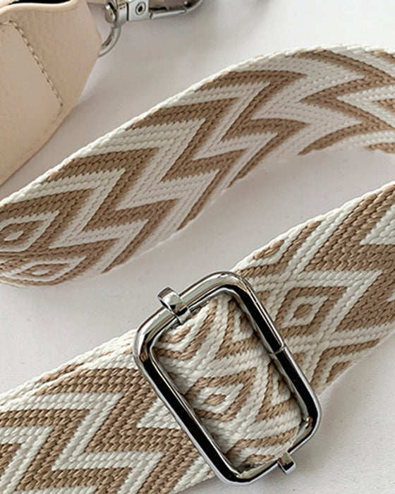 Glidelås skulderveske med kontraststropper