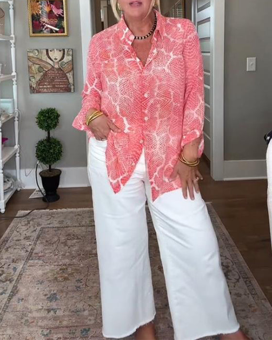 Blus Med Knappet Og Strukturert Egenskaper