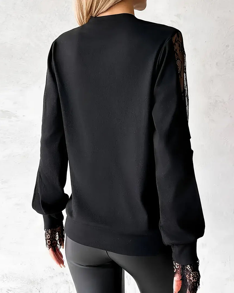 Seksuell Topp med Spetsfletting