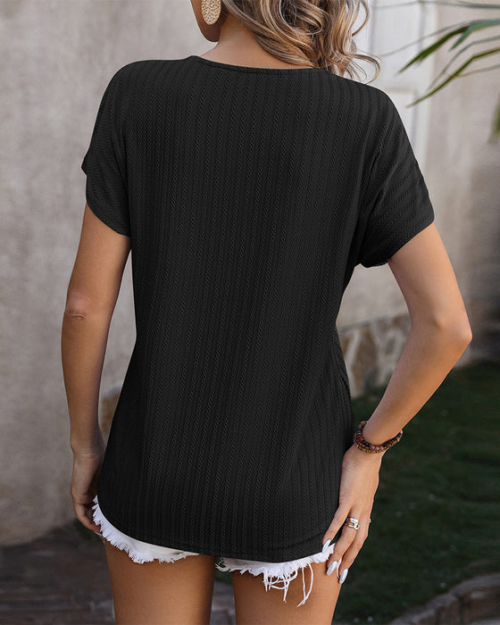 Topp med V-hals og kjede