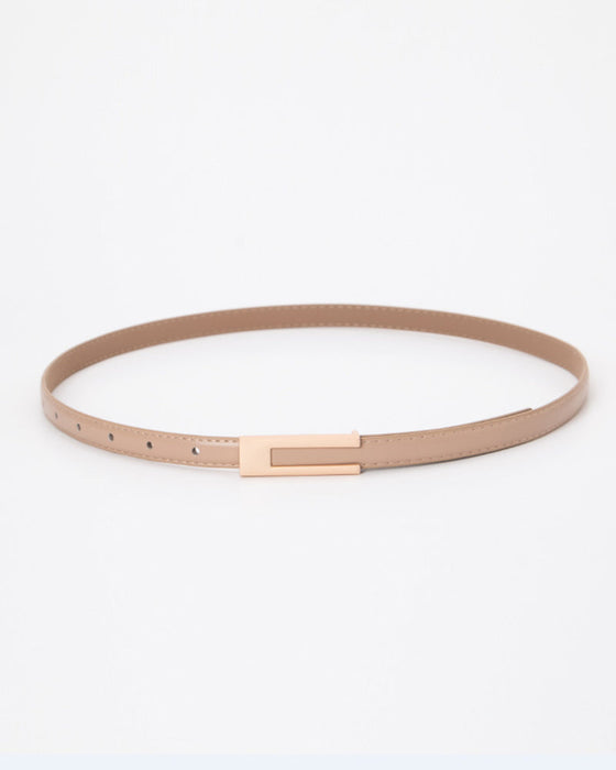 Enkelt retro ensfarget tynt belte