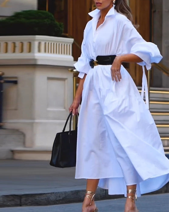 Ensfarget løs og hel uformell kjole