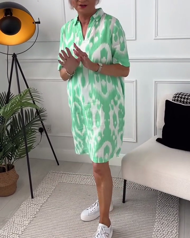 Kjole med kortermet jakkeslag