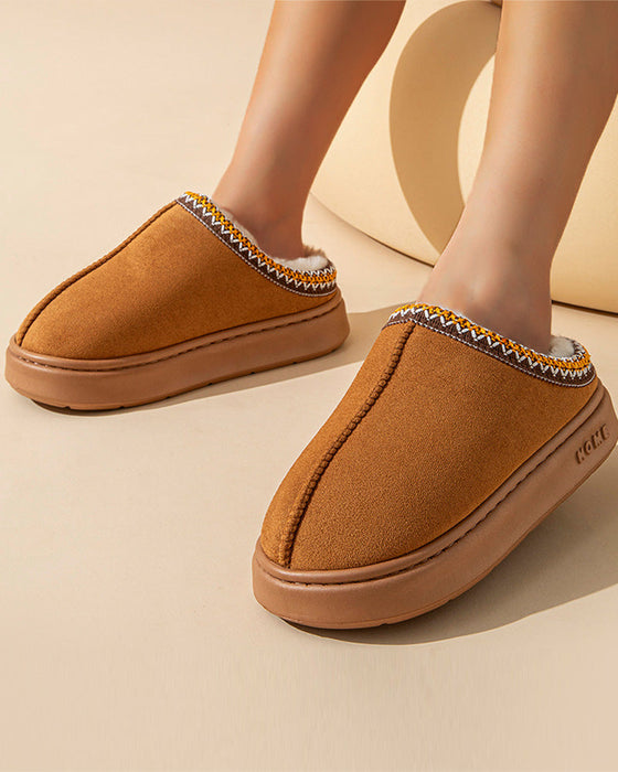 Anti-skli lette, varme bomullstøfler