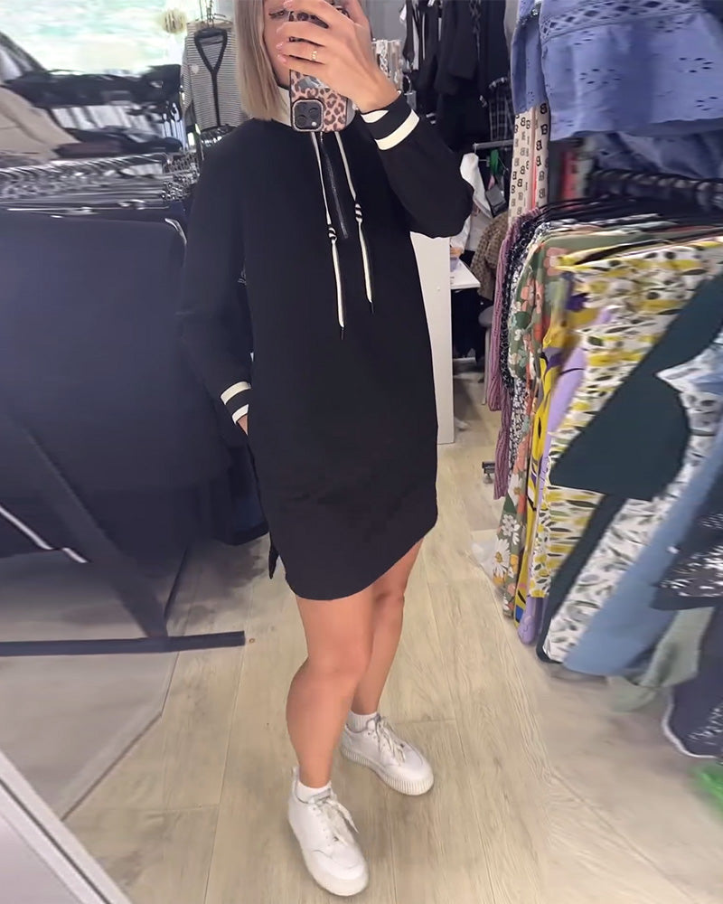 Uformell kjole med lange ermer med stående krage