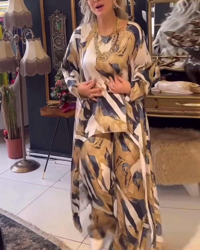 Elegant todelt sett med uregelmessig tryk