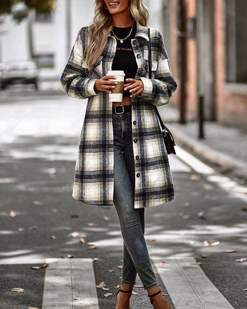 Uformell skjorte med rutete trykk