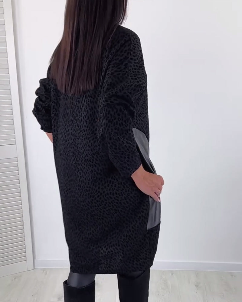 Elegant kjole med rund hals