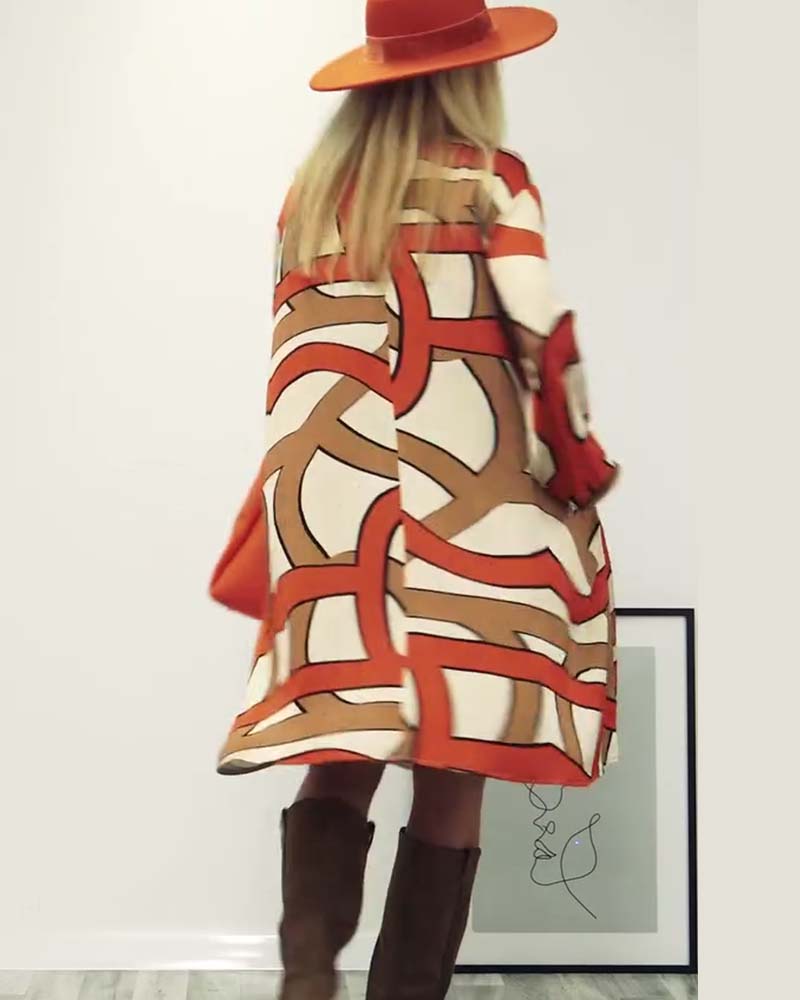 Kjole med rund hals design