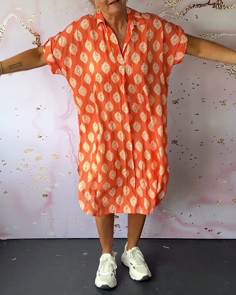 Jakkeslag kortermet løs kjole