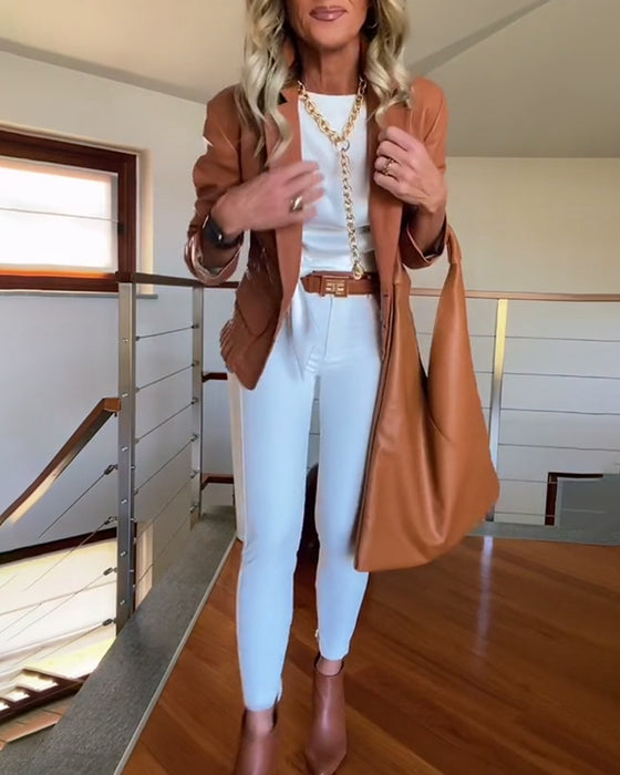 Ermeløs plissert, knytet solid topp