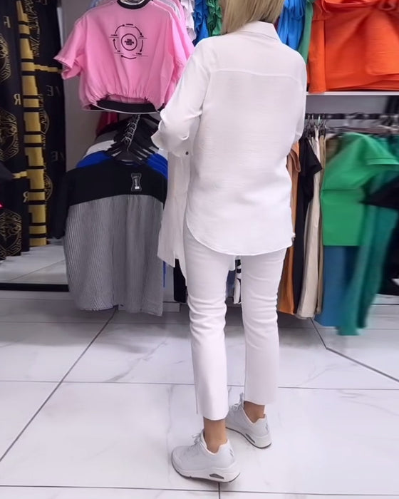 Enkel skjorte med hjertetrykk