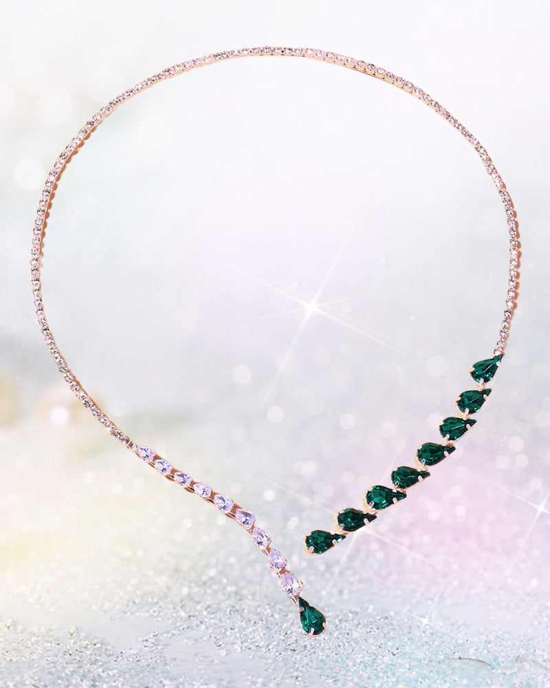Halskjede med Luksus Smaragd