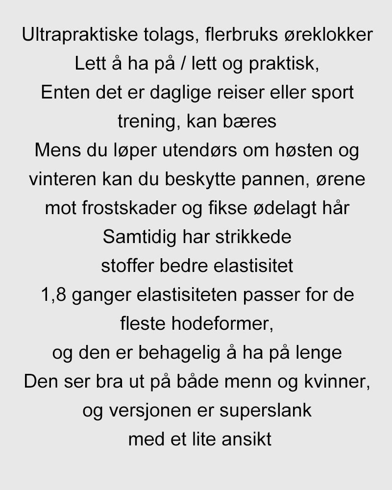 Varme øreklokker med sammenleggbare kalde og vindtette
