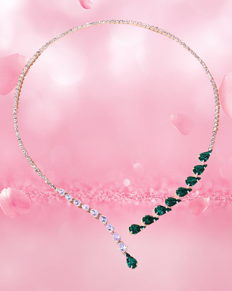 Halskjede med Luksus Smaragd